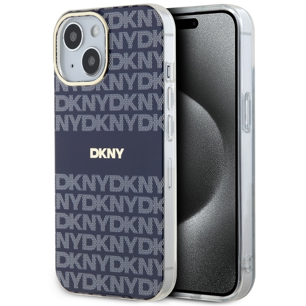 Dkny Dkhmp15shrhseb Iphone 15 / 14 / 136,1" Blaue/blaue Hartschalen-hülle Iml Mono & Stripe Magsafe