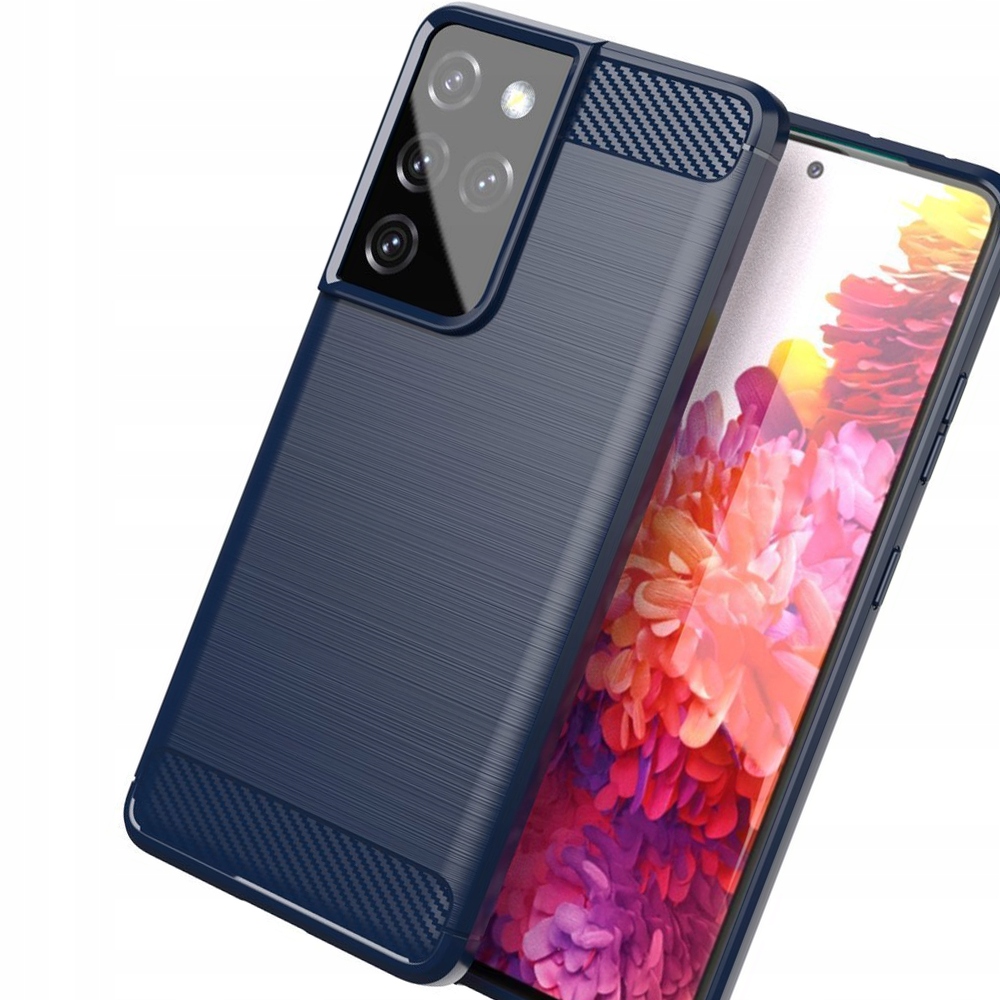 Carbon Case Flexible Schutzhülle Für Samsung Galaxy S21 Ultra 5g Blau