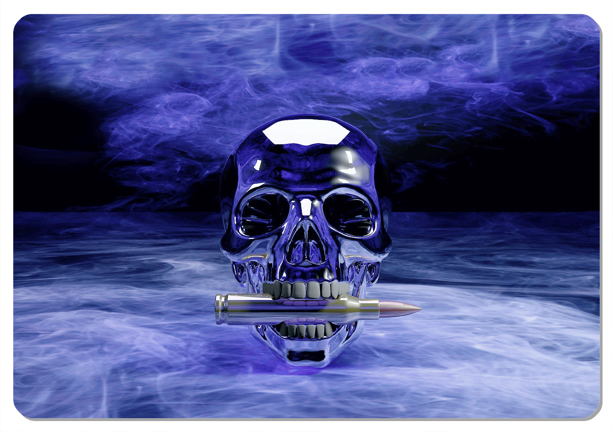 Schreibtischunterlage 50×70 Cm, Totenkopfmuster – Umweltfreundlicher Filz, Hd-druck, Tischplattenschutz, Für Büro Und Wohnzimmer – Bertoni