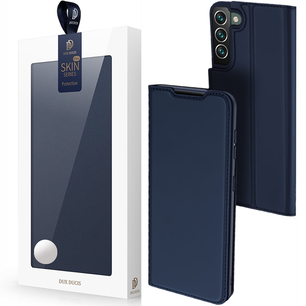 Dux Ducis Skin Pro Holster-schutzhülle Mit Klappmechanismus Für Samsung Galaxy S22+ (s22 Plus) Blau