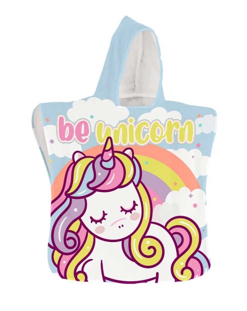 Kinderbadetuchponcho Einhornponcho