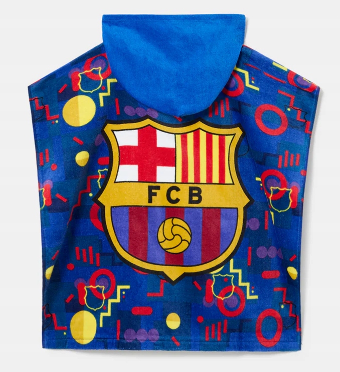 Fc Barcelona Handtuch Poncho 60 X 120 Baumwollbezug Lewandowski Szczęsny