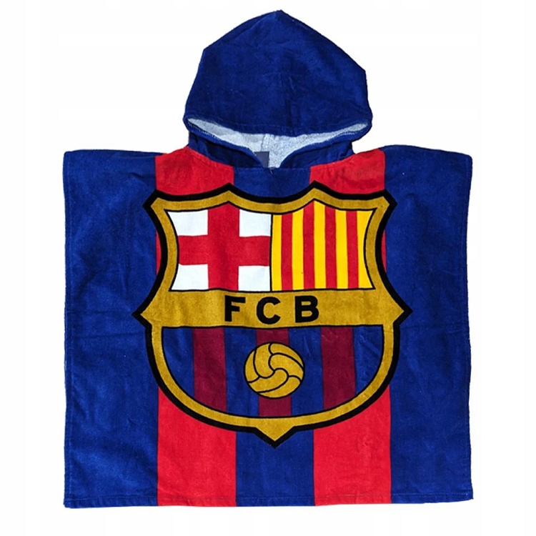 Fc Barcelona Bademantel 60 X 120 Cm, Schnelltrocknend, Mikrofaser