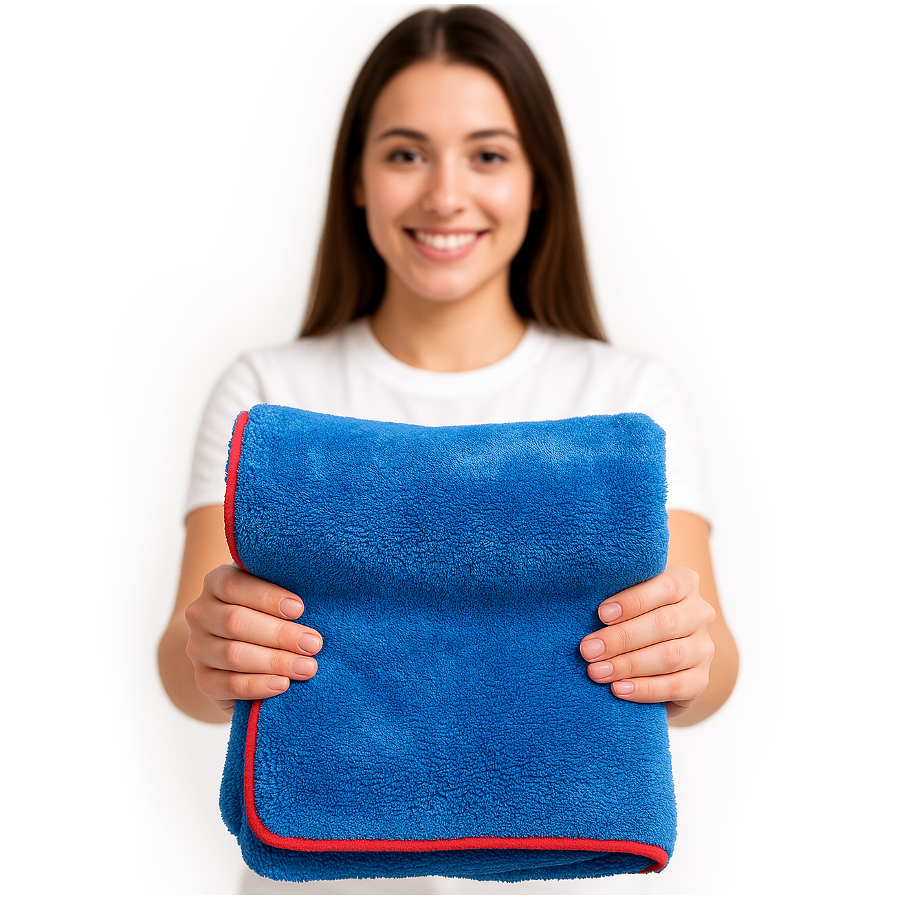 Flauschiges Mikrofaser-autohandtuch Für Den Wäschetrockner, 90 × 60 Cm, 460 G/m²
