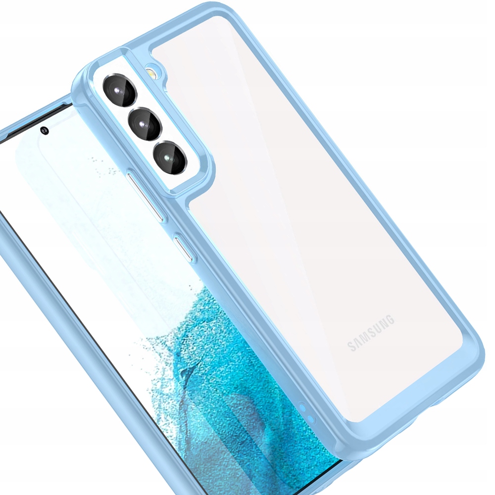 Weltraum-schutzhülle Für Samsung Galaxy S23+ Mit Flexiblem Rahmen, Blau