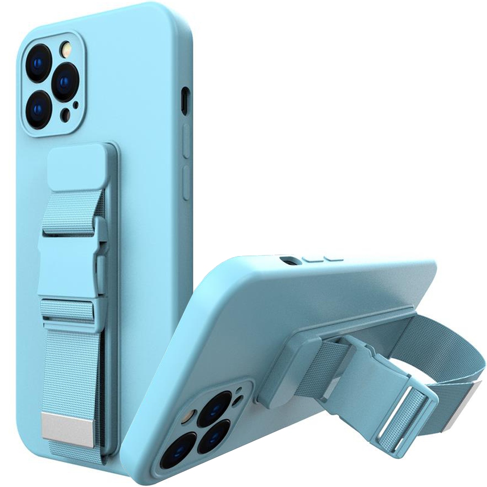 Seilhülle, Gelhülle Mit Trageband, Kette, Tasche, Trageband, Iphone 13 Pro Max, Blau