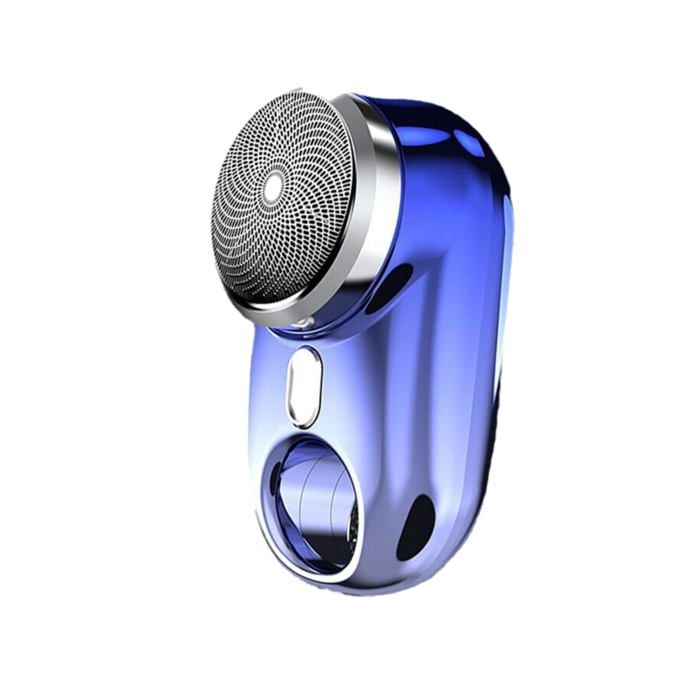Mini-usb-rasierer Mit Led-ladeanzeige – Herren-reise-barttrimmer – Wiederaufladbarer, Tragbarer Elektrorasierer, Blau