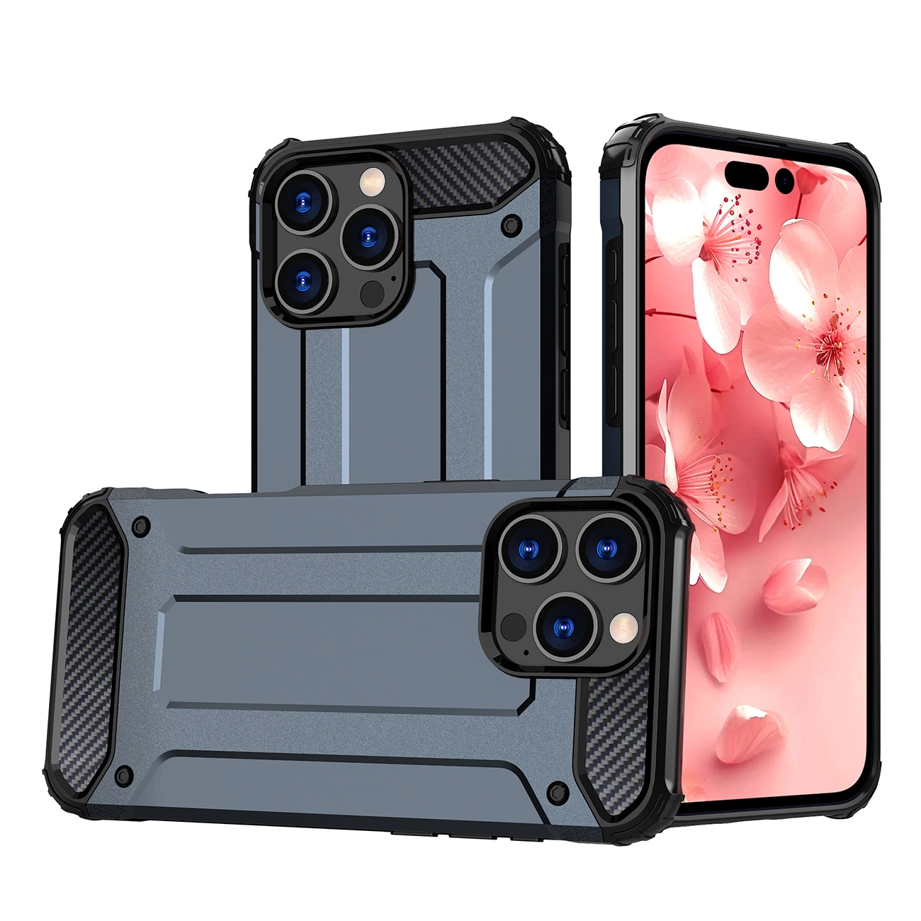 Hybrid Armor Hülle Für Iphone 16 Pro Max - Blau
