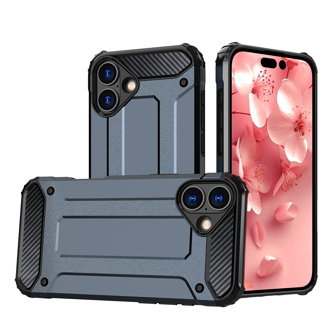 Hybrid Armor Hülle Für Iphone 16 Plus - Blau