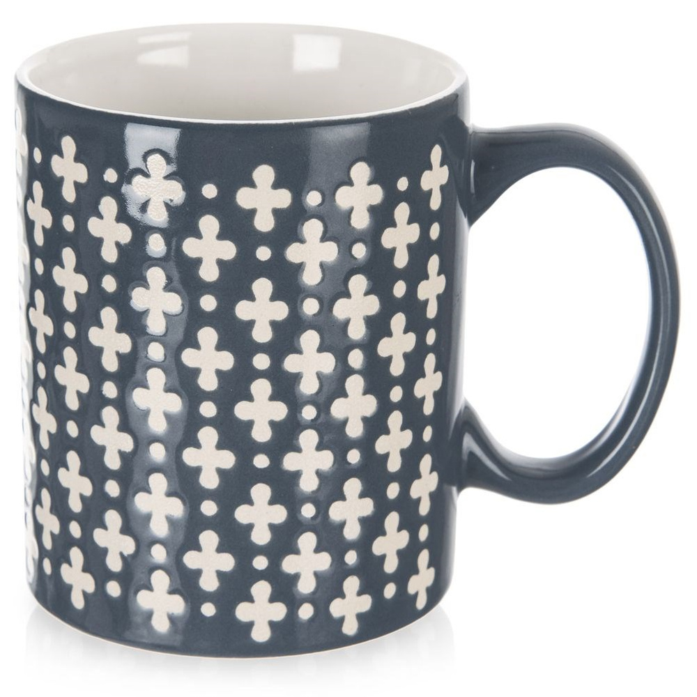 Keramikbecher Für Kaffee, Tee, Kräutergetränke, Blau-beige, 350 Ml