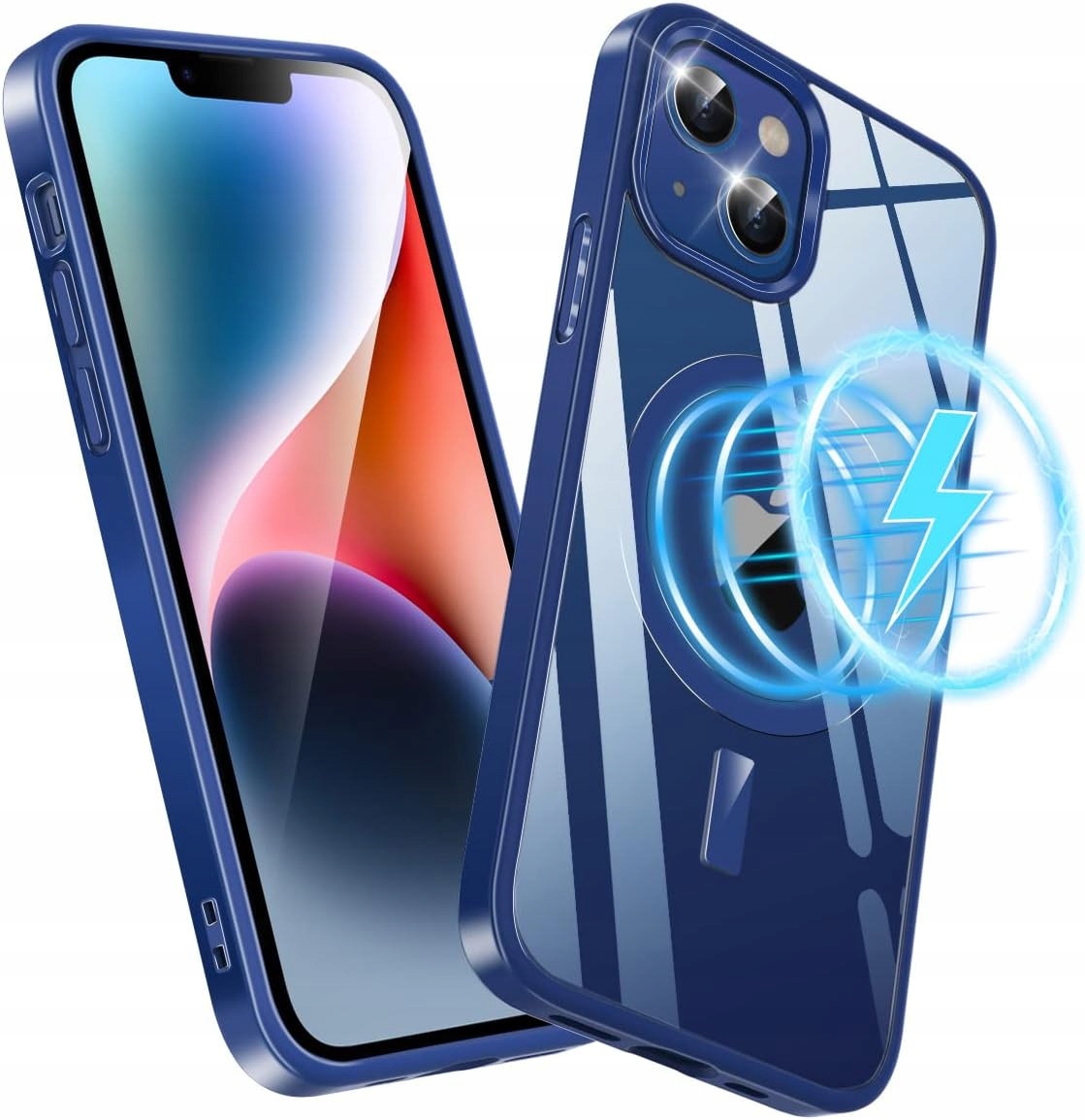 Iphone 14/13 Rückseitenschutzhülle Von Losvick, 1 Mm, Transparent Blau