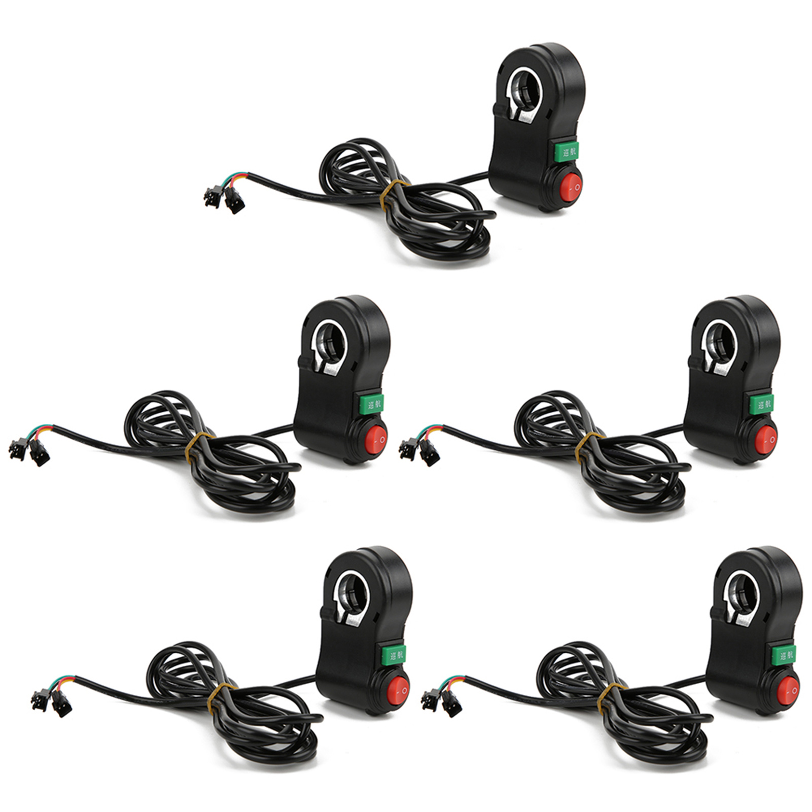 Set Aus 5 Lenkerschaltern Für Elektrofahrräder, Aus Schwarzem Kunststoff, Mit Automatischer Erkennung Und Echtzeitanzeige, 98% Wirkungsgrad.