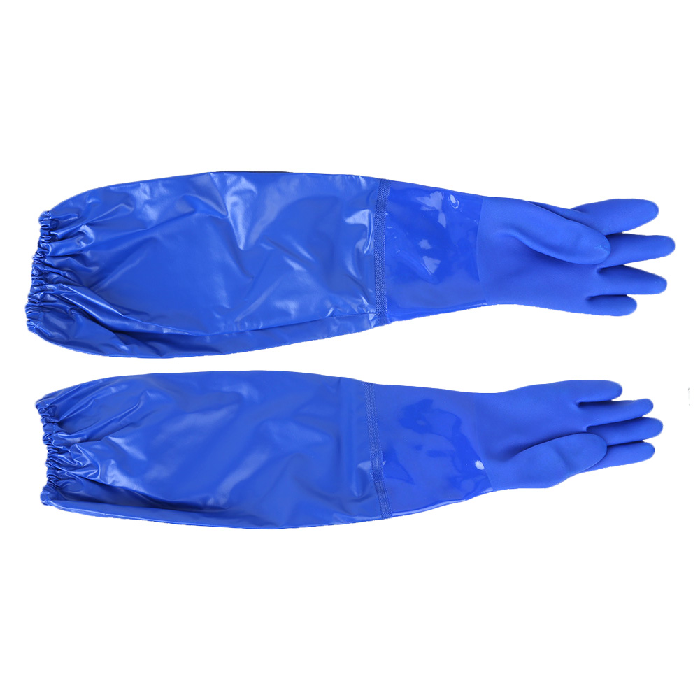 Langärmelige, Chemikalienbeständige Pvc-handschuhe, Beständig Gegen Säuren, Laugen Und Öle, Handschutz Für Industrie, Labore Und Elektronik (9)