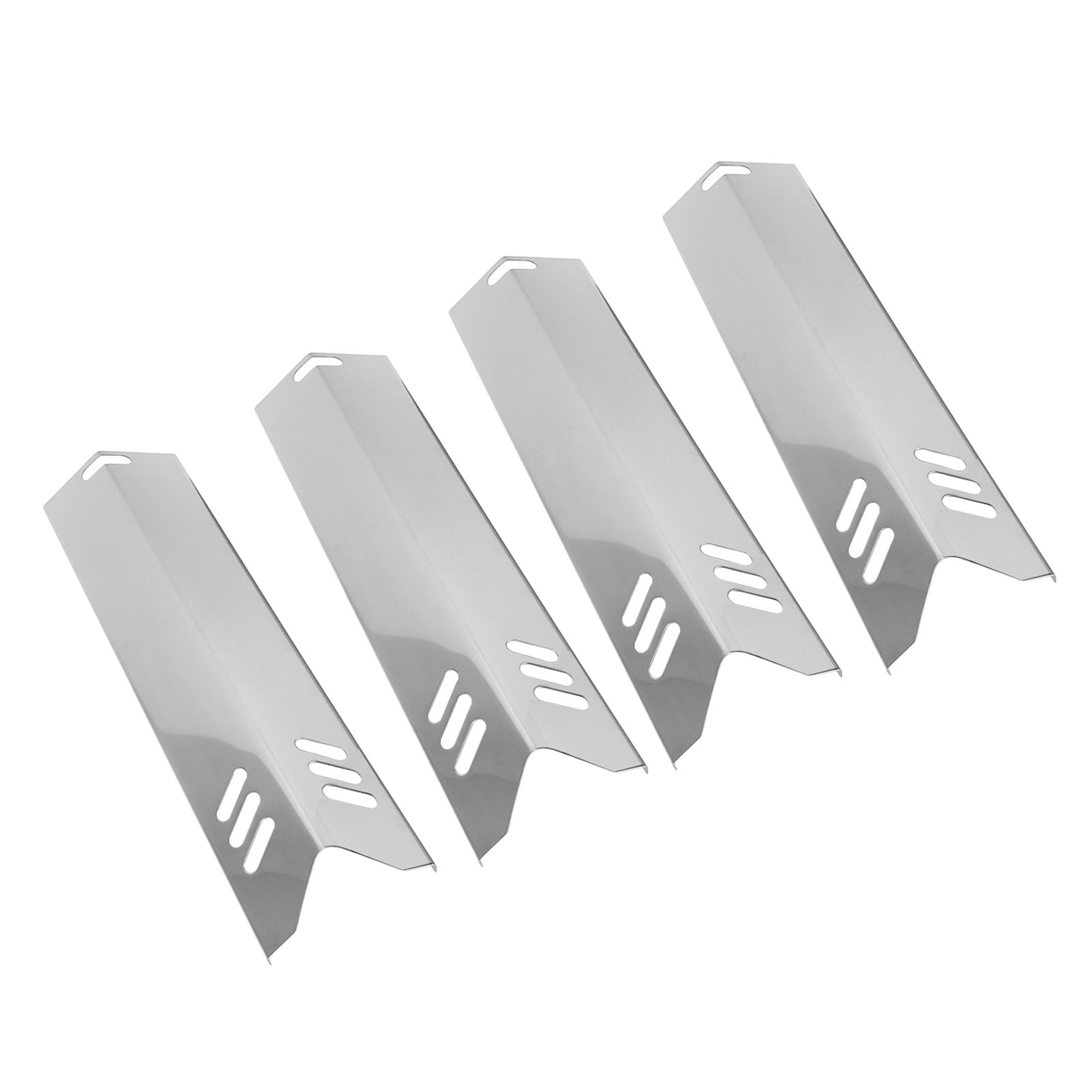 Set Mit 4 Universellen Hitzeschutzplatten Aus Edelstahl Für Grills