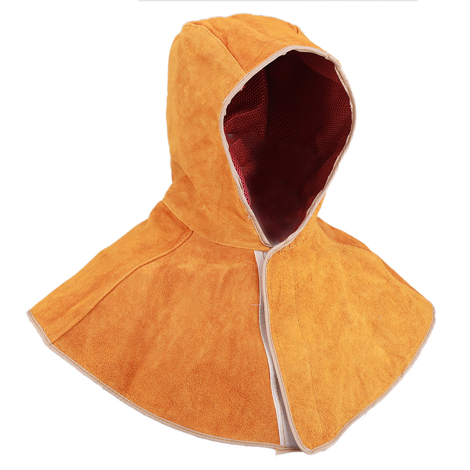Atmungsaktiver Schweißerschal Aus Rindsleder, Schutz Vor Spritzern Und Hitze, Für Optimale Sicherheit Beim Elektroschweißen.