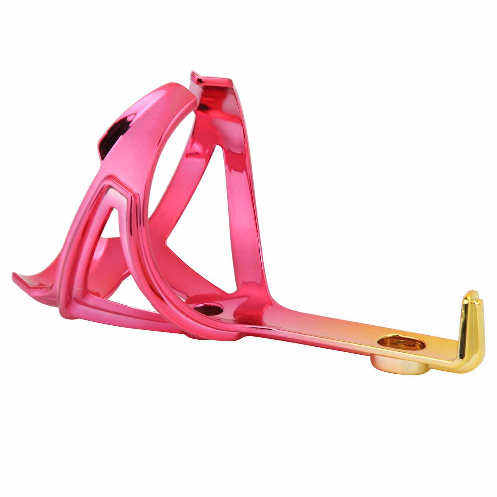 Zweifarbiger Fahrradflaschenhalter, Sichere Befestigung, Fahrradzubehör, Rot Und Gold.
