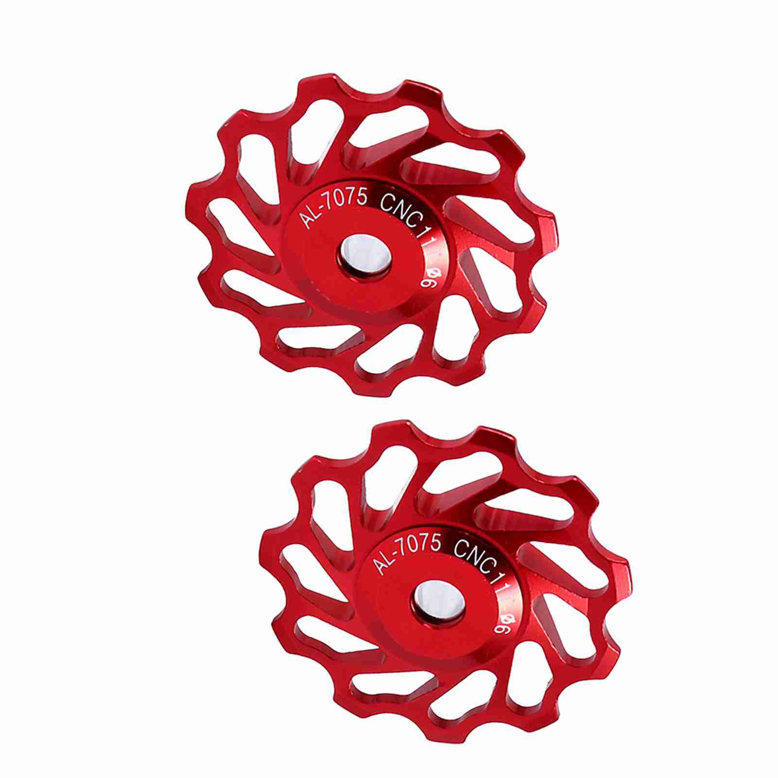 Cnc-gefräste Schaltwerksröllchen Aus Aluminium Für Mountainbikes Und Rennräder (rot, 11 Zähne)