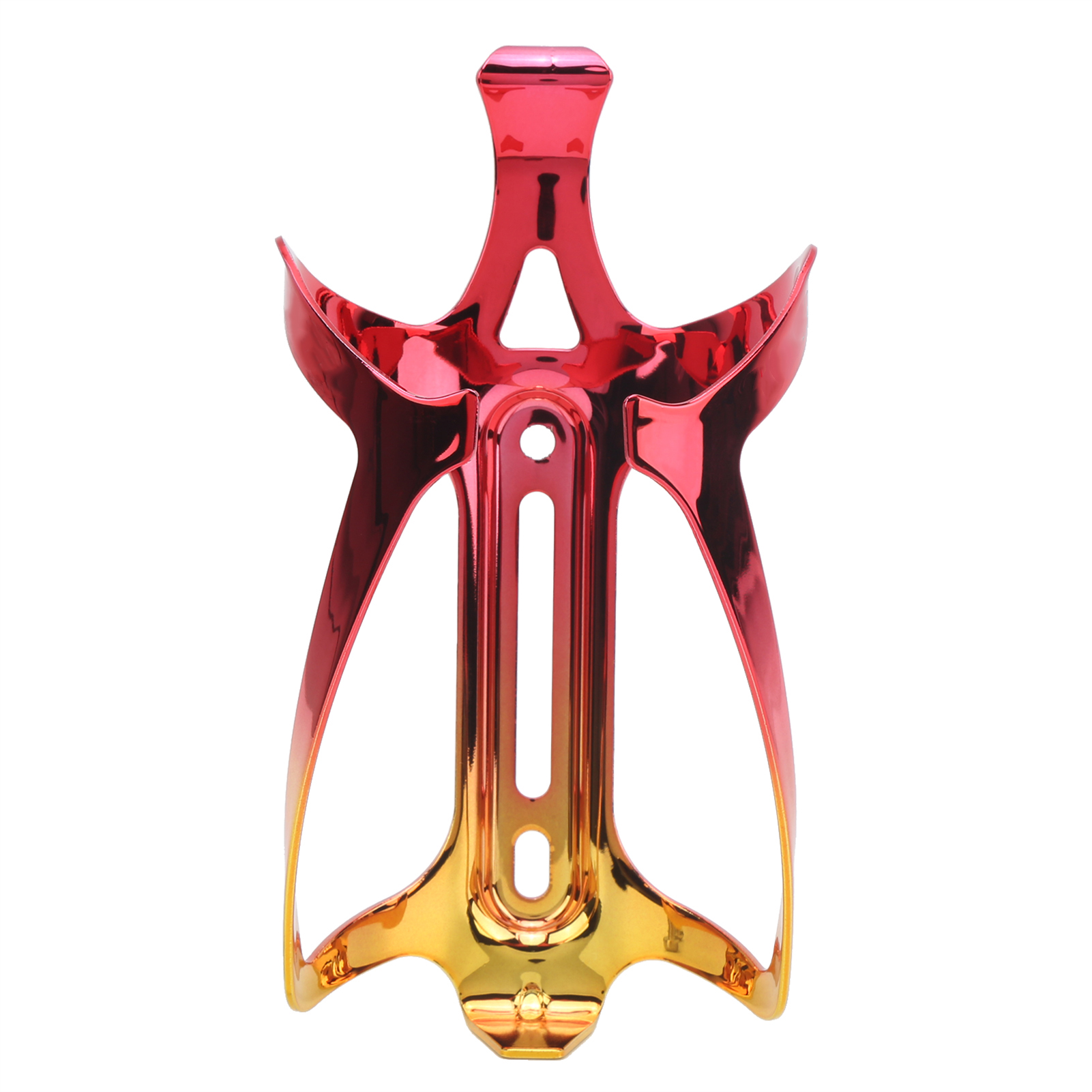 Mountainbike-flaschenhalter Aus Aluminiumlegierung, Sichere Befestigung, Rot Und Gold.