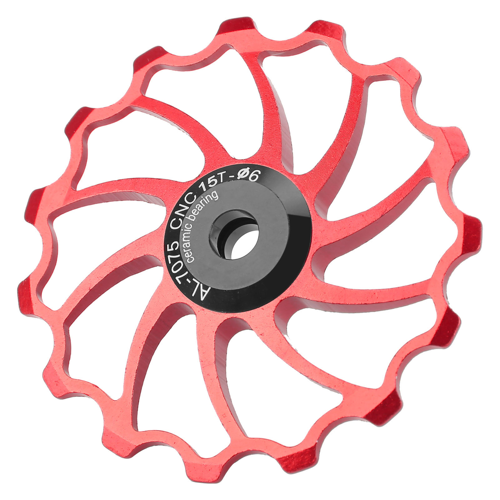 Meijun 15-zahn-schaltwerksführungsrolle Mit Keramiklager Für Falt-mountainbikes, Rot