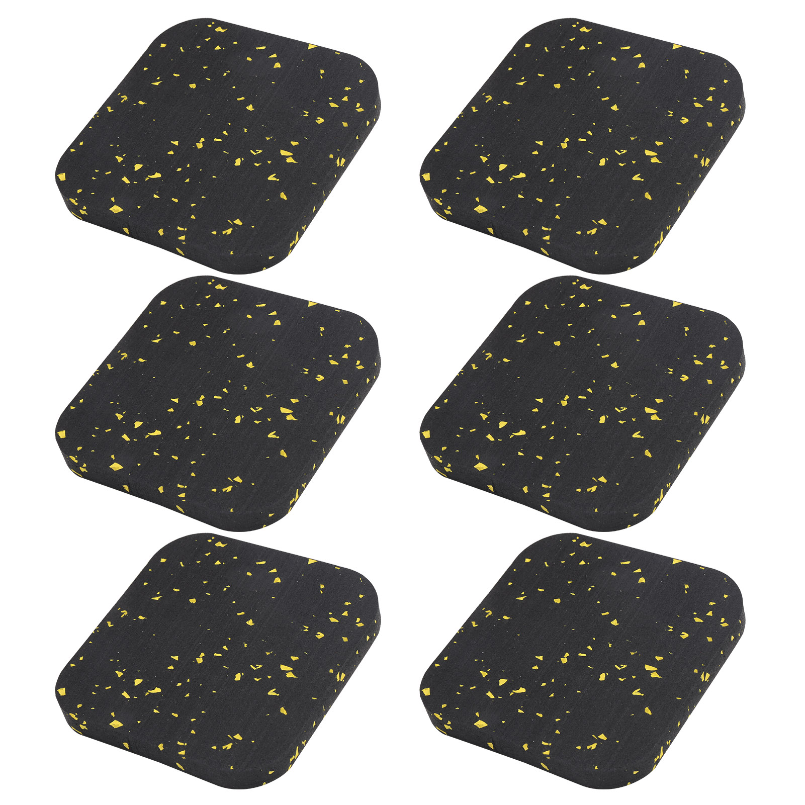 Set Aus 6 Gummilaufbändern Mit Schalldämpfenden Kissen, Für Fitnessgeräte Und Trainingsgeräte (schwarz Und Gelb).