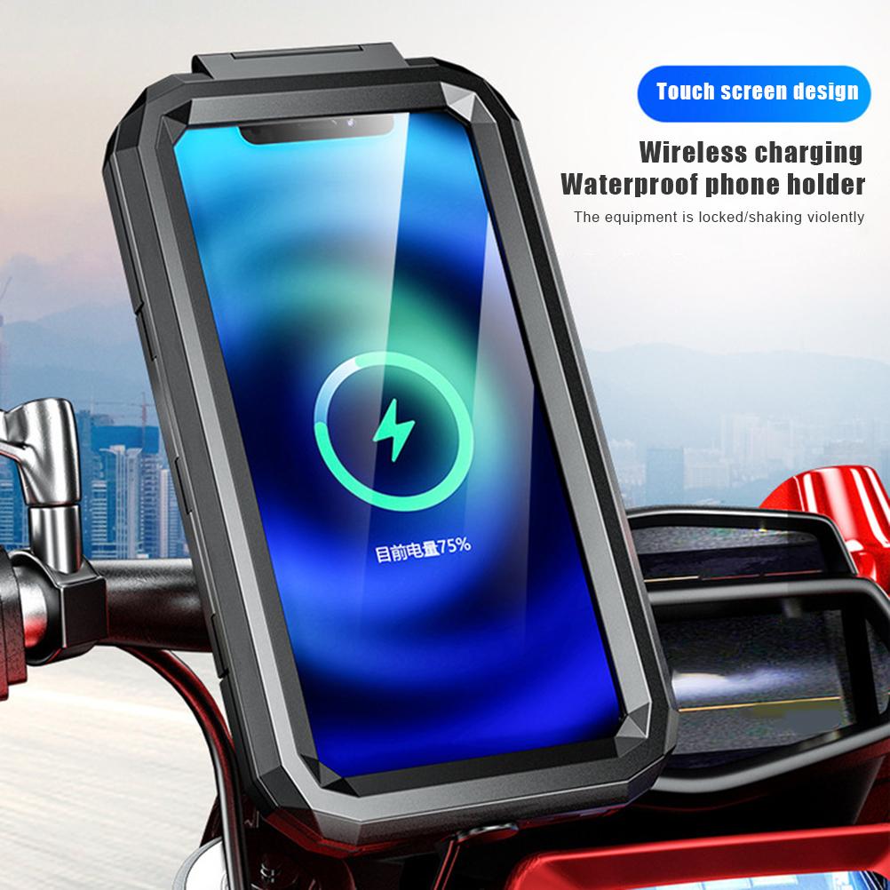 Wasserdichte Kabellose Motorrad-handyhalterung, Usb-c-ladegerät, Handytasche