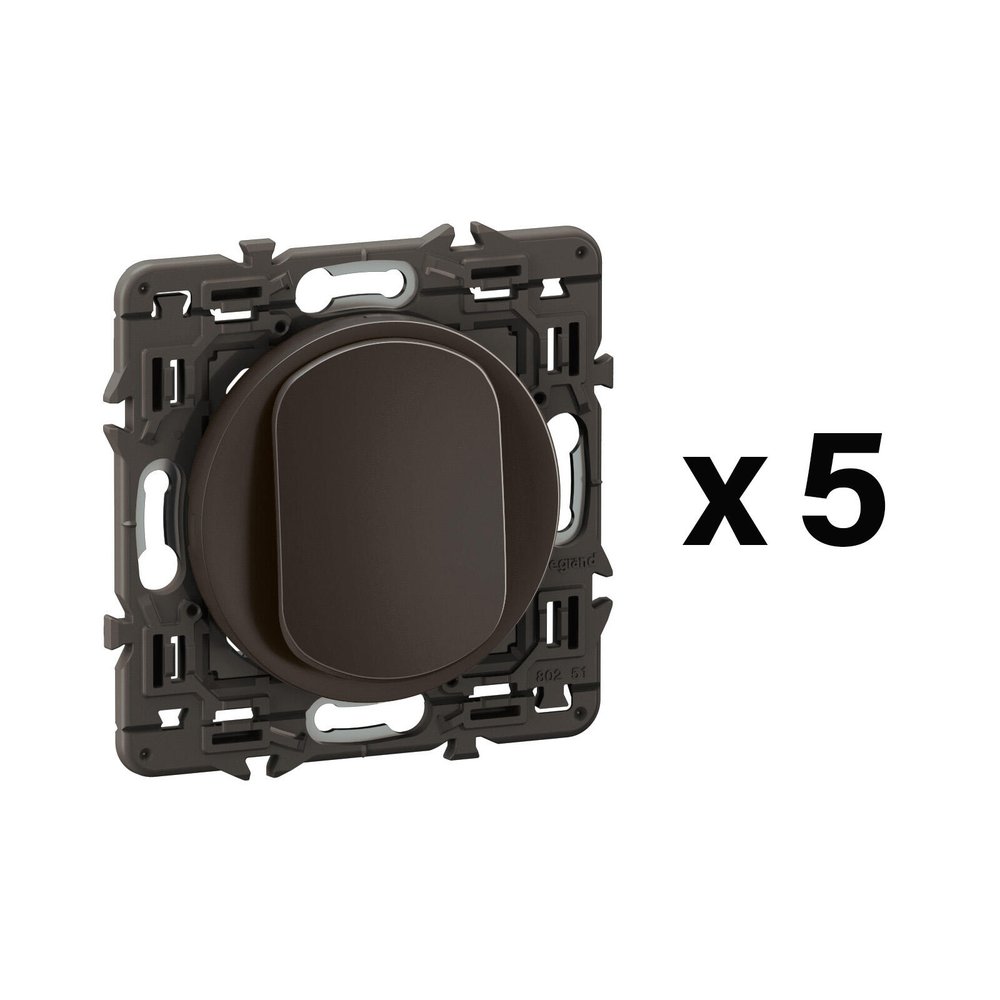Set Mit 5 Schwarzen Modularen Zweiwegeschaltern Celiane Legrand