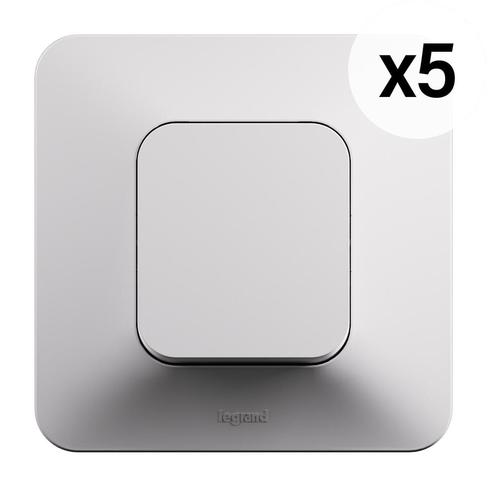 Legrand Neptune Weißer Zweiwegeschalter, 5er-pack Legrand