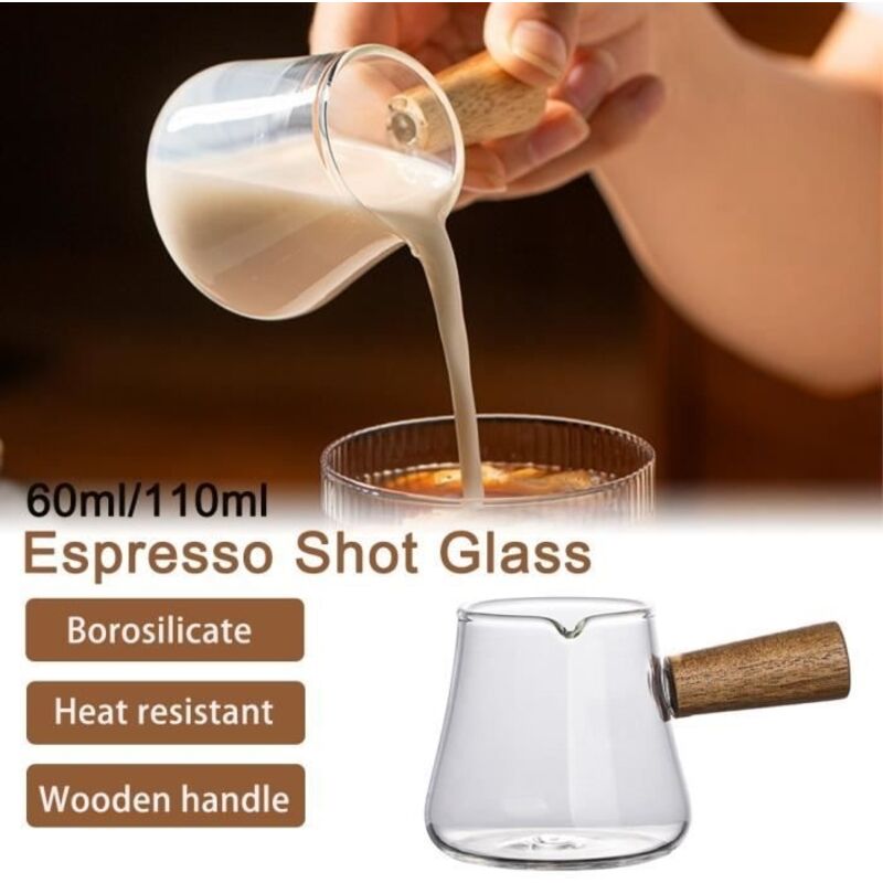 Espressotasse Mit Holzgriff – Moohop – Glas – 110 Ml