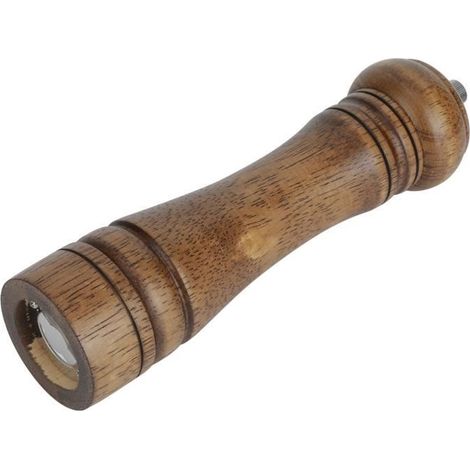 Professionelle Pfeffermühle Aus Eichenholz, Gewürz- Und Salzmühle, Manuelles Küchengerät (20 Cm) - Qiw