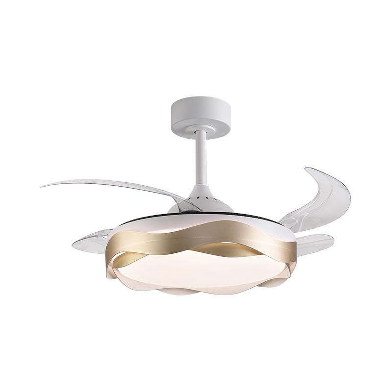 Gold Wave Dc-lüfter, 4 Einziehbare Flügel, 72 W Led, 3000 K, 4000 K, 6000 K, H. 35 X T. 108/50 Cm