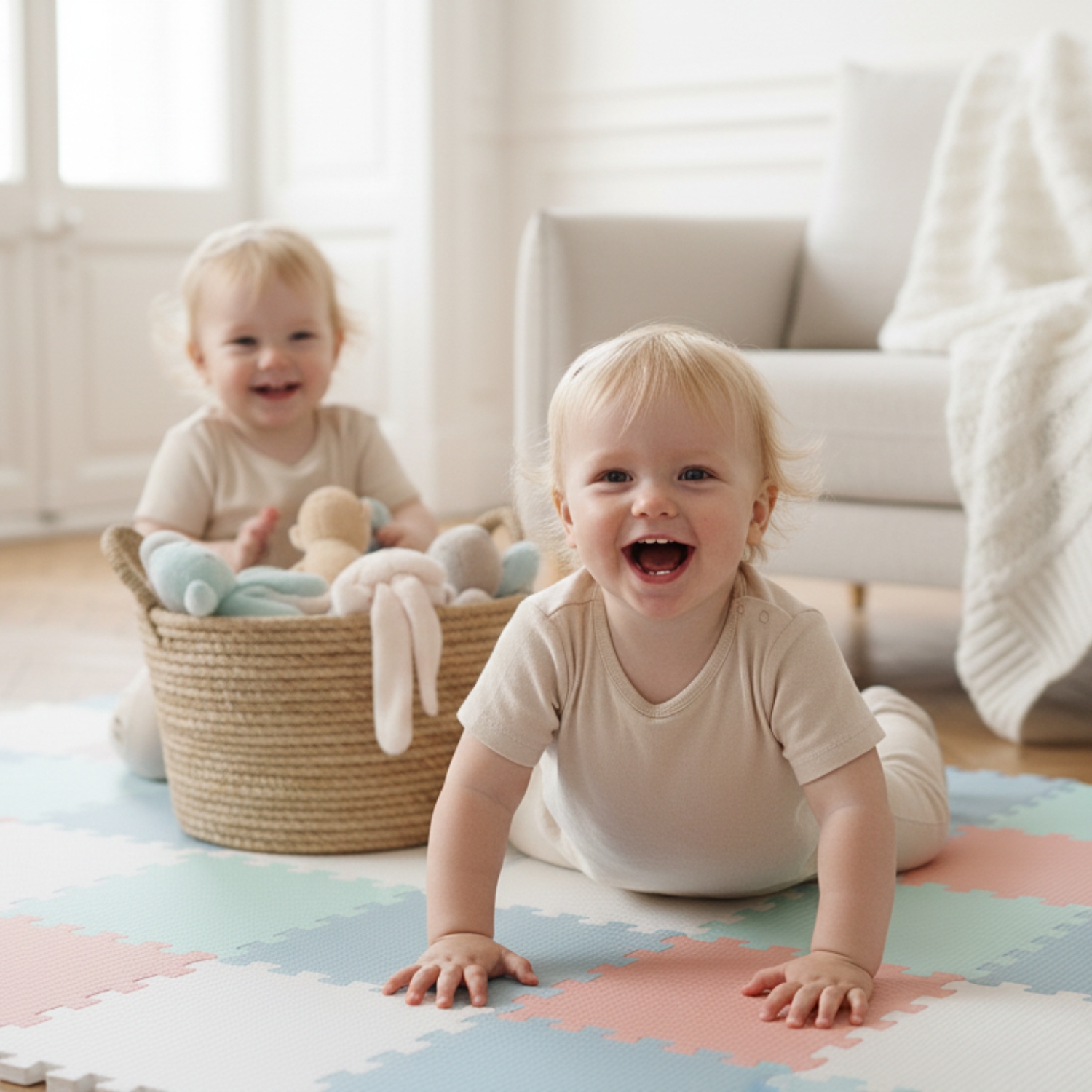 36 Teile Spielmatte Baby Puzzlematte 30x30 Krabbelmatte Bodenmatte Kinderzimmer