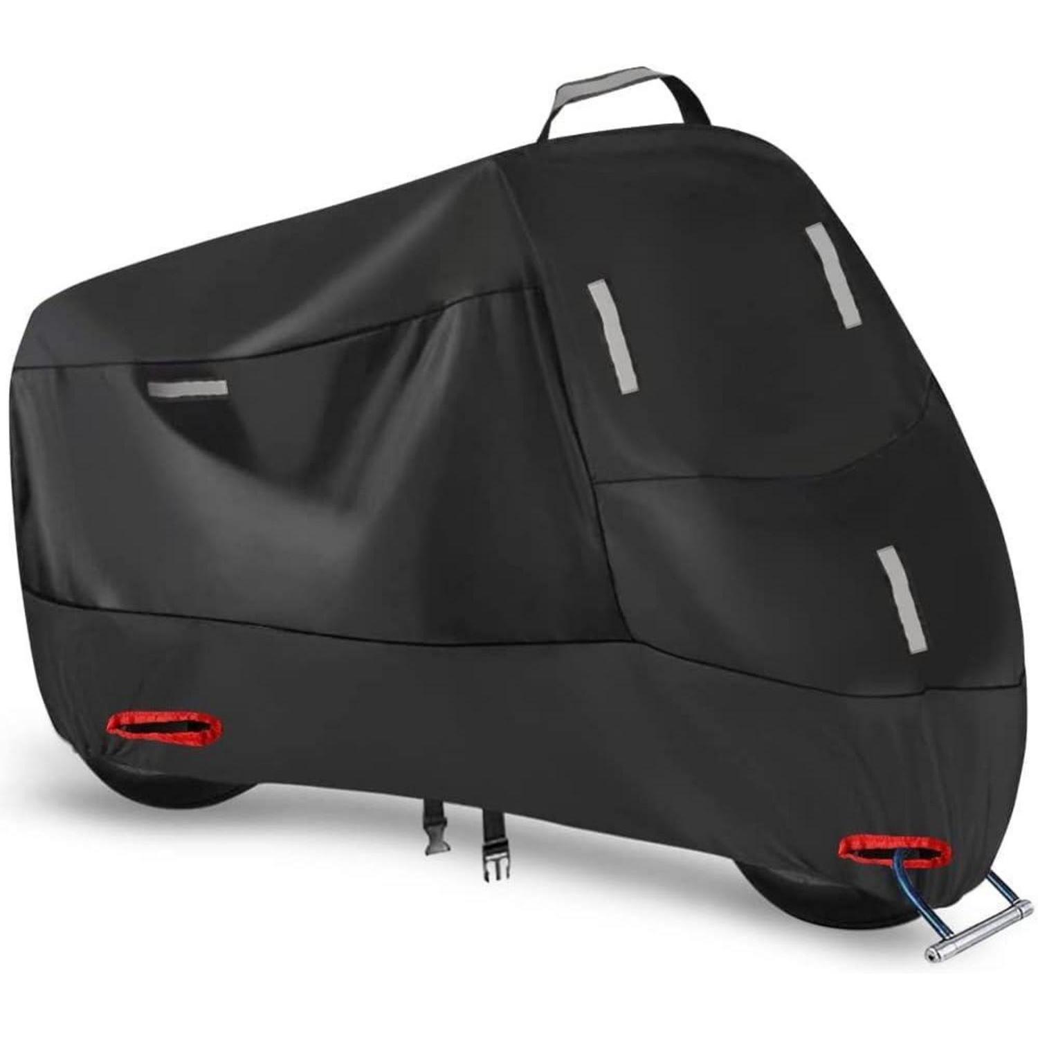 Motorradabdeckung 300d Oxford Wasserdicht Xl 230x95x125cm Silber Schwarz