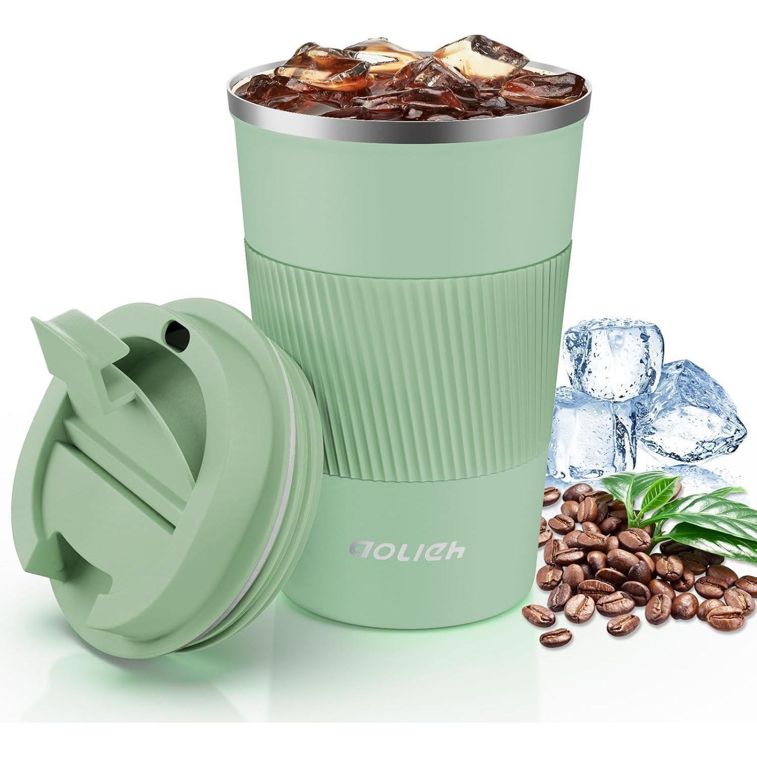 Aolieh Thermobecher Edelstahl Kaffeebecher Auslaufsicherer Deckel Isolierbecher