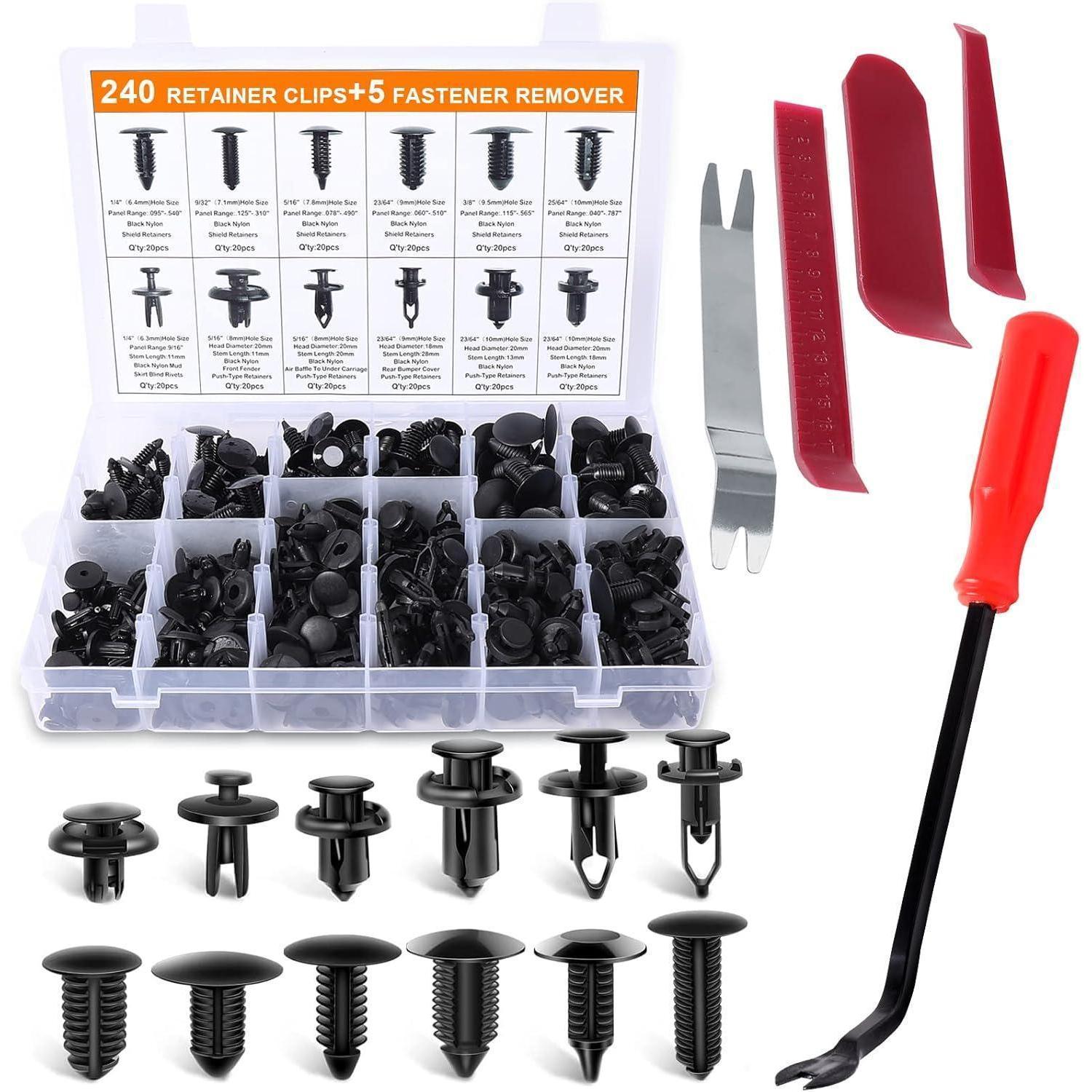Befestigungsclips Auto Türverkleidung Stoßstange Zierleiste 245pcs