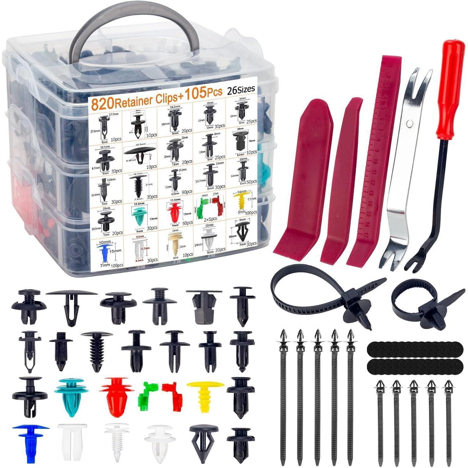 Befestigungsclips Auto Universal Türverkleidung Stoßstange 925pcs