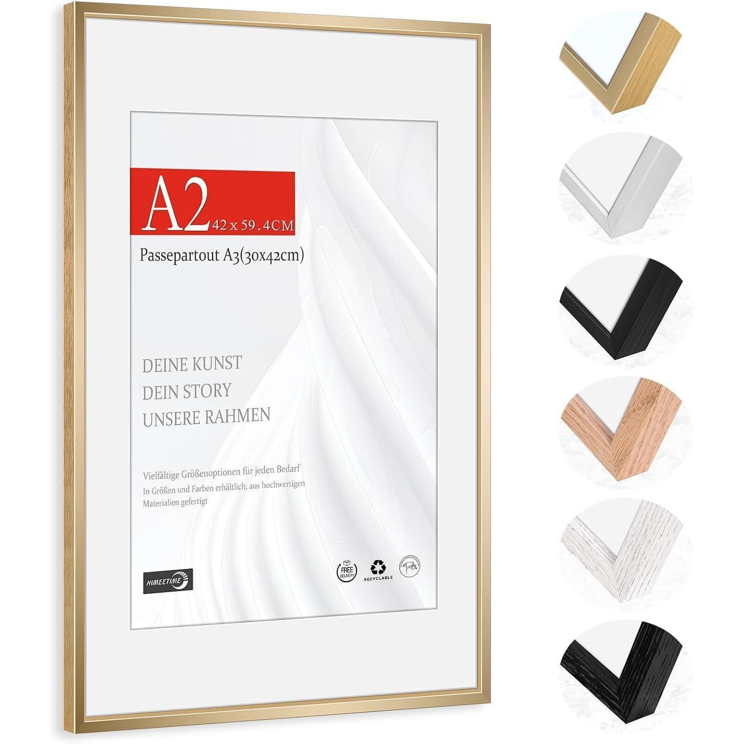 Bilderrahmen A2 42x59cm Alu Champagner Gold A2(42x59,4cm) 1x