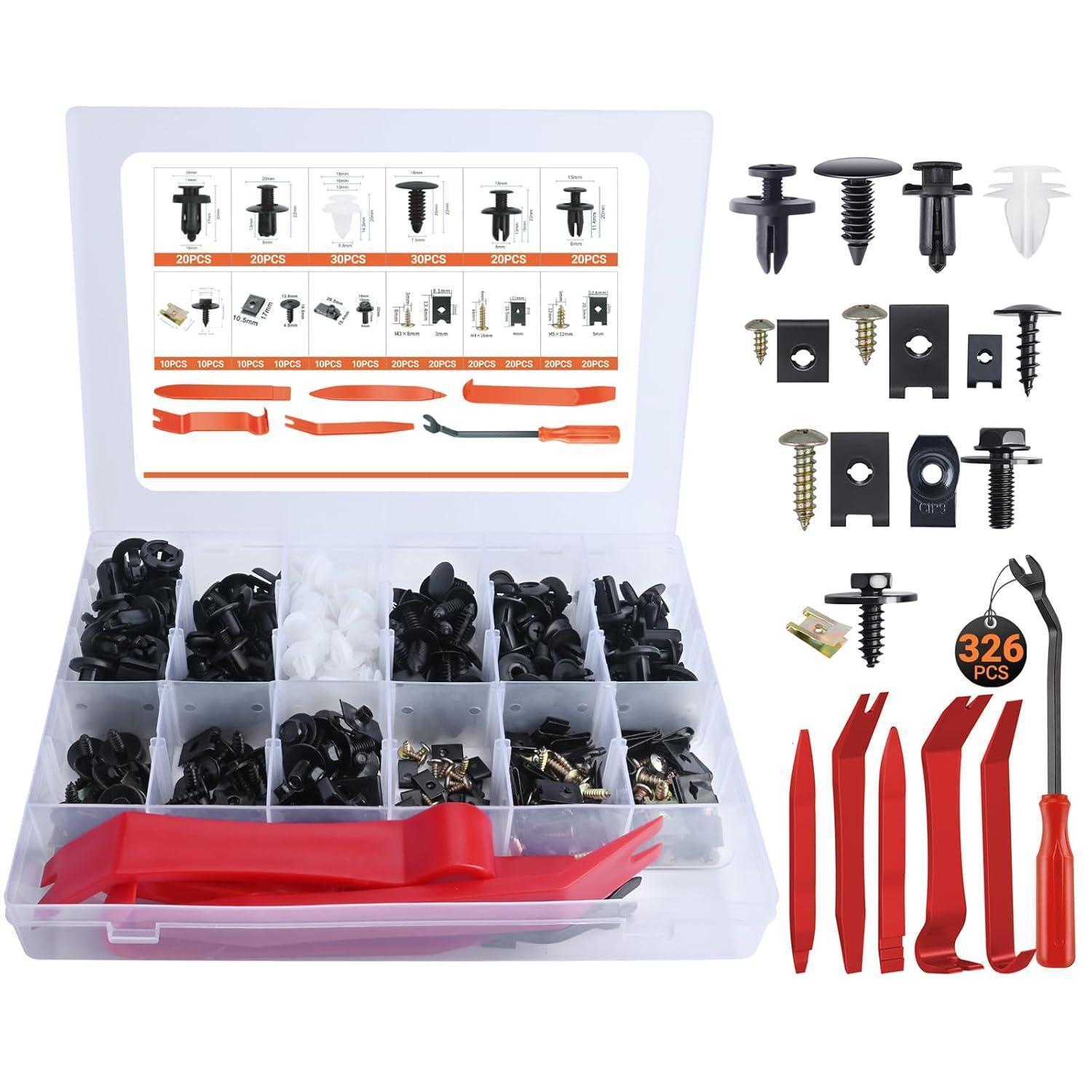 Clips Auto 140 Stück Türverkleidung Klammern Spreiznieten Ls25421