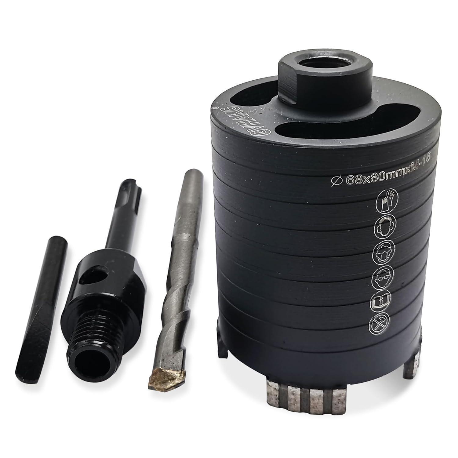 Diamantbohrkrone 68mm Segmenthöhe10mm 68mm Schlitzen Oben