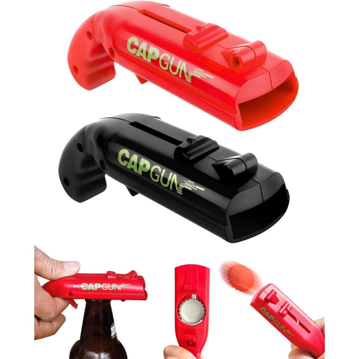 Flaschenöffner Pistole Capgun Bieröffner Geschenk Männer 2er-pack