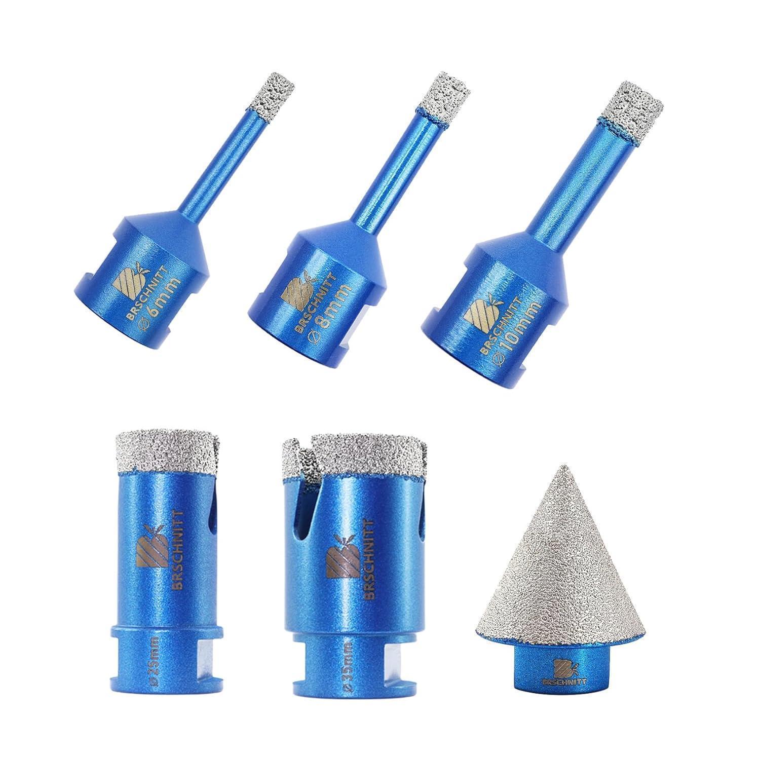 Fliesenlochsägen Set Diamant 6 8 10 25 35mm M14 Fliesen Size13 6