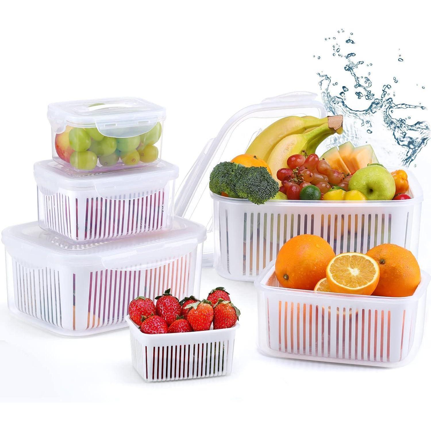 Frischhaltedosen Obst Gemüse Deckel Sieb 5er Set Bpafrei Weiß 5 Set