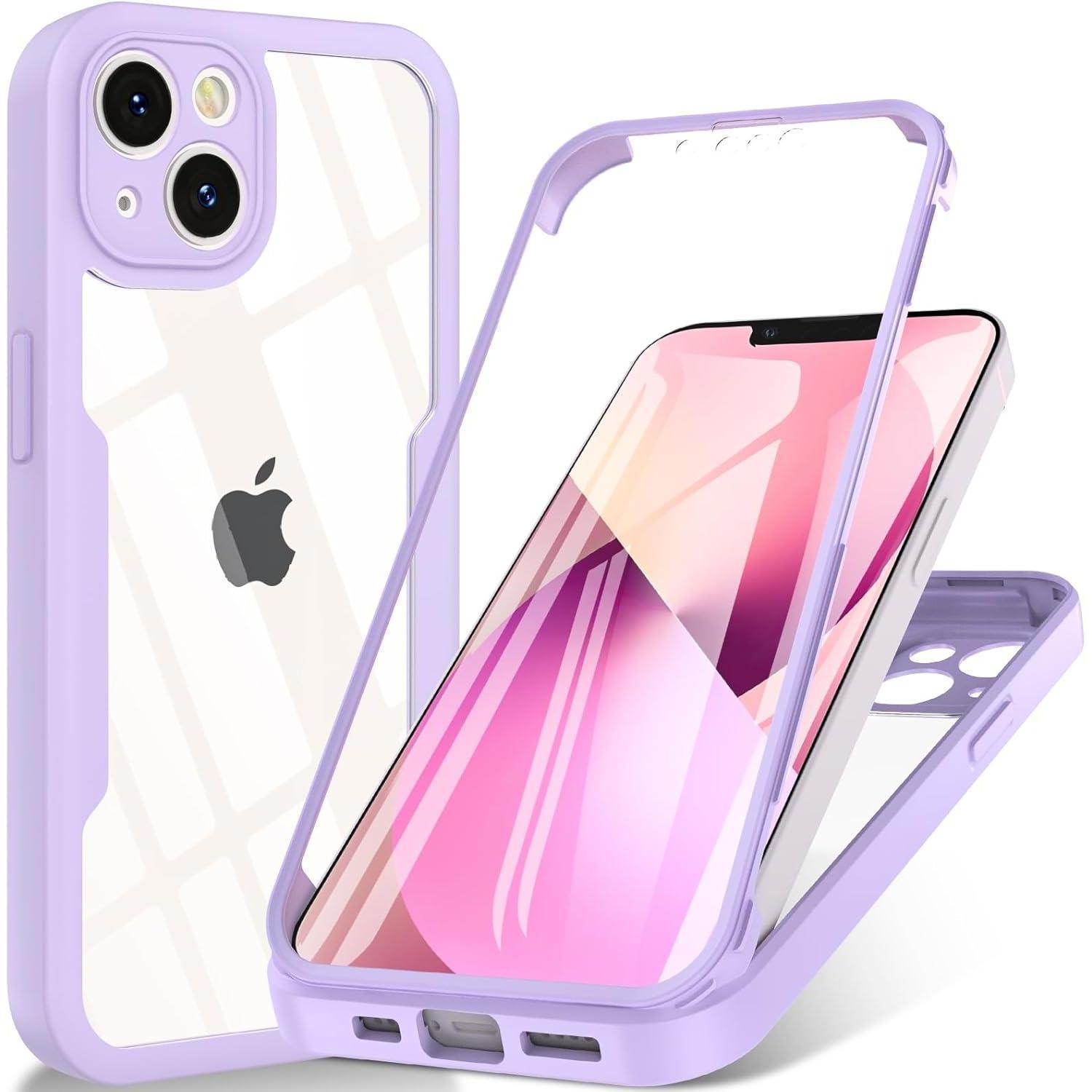 Handyhülle Displayschutz Stoßfest Kratzfest Iphone 13 Iphone 13 Lila