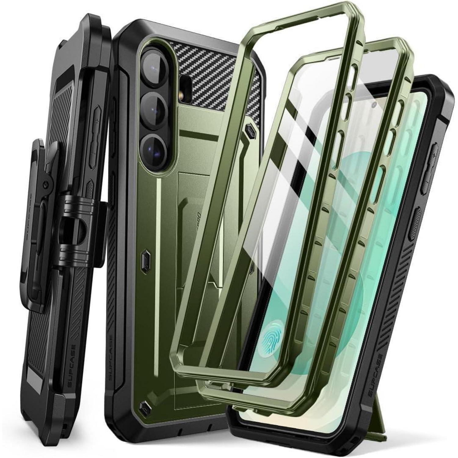 Handyhülle Bumper Galaxy S25 Displayschutz Gürtelclip Grün