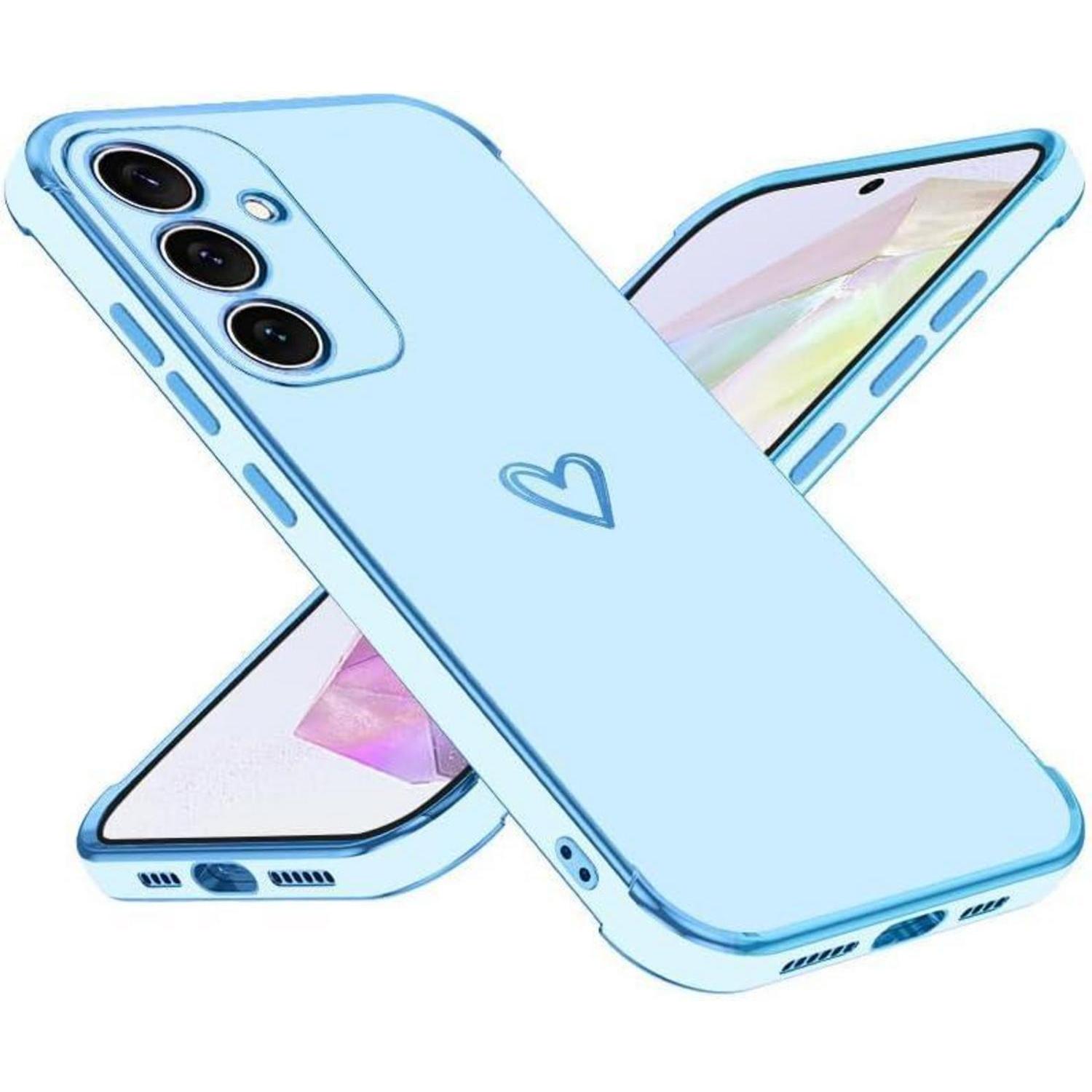 Handyhülle Herz Muster Tpu Stoßfest Samsung Galaxy A15 4g 5g Blau