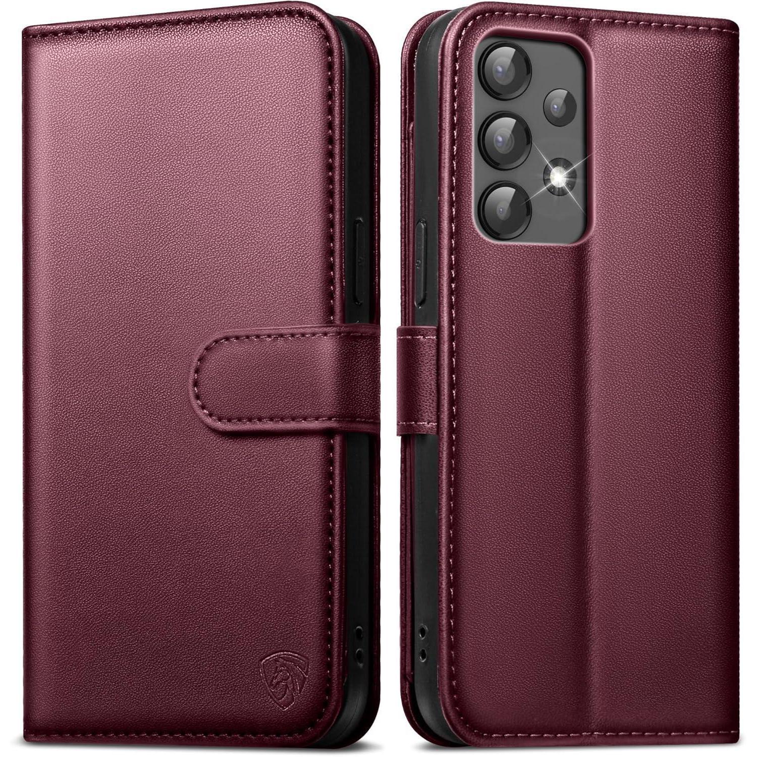 Handyhülle Samsung Galaxy A13 5g Wallet Für Samsung Galaxy A13 Weinrot