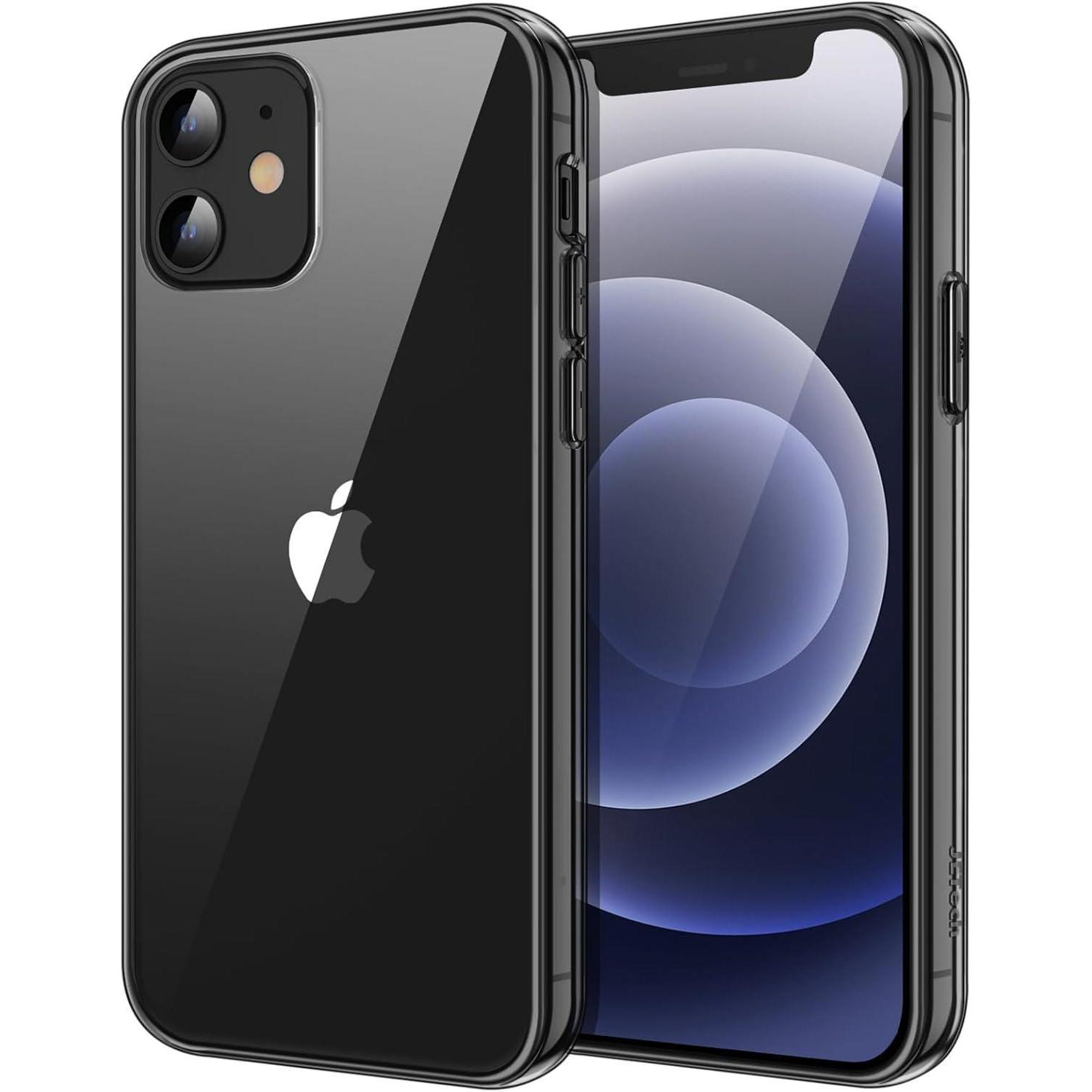 Handyhülle Iphone 12 12 Pro Transparent Anti Kratzt Schwarz
