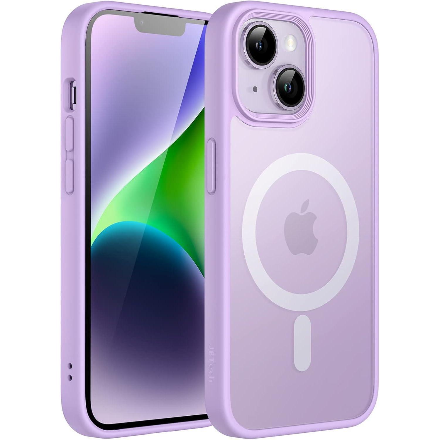 Handyhülle Iphone 14 6 1 Zoll Magsafe Magnetisch Stoßfest Helles Lila