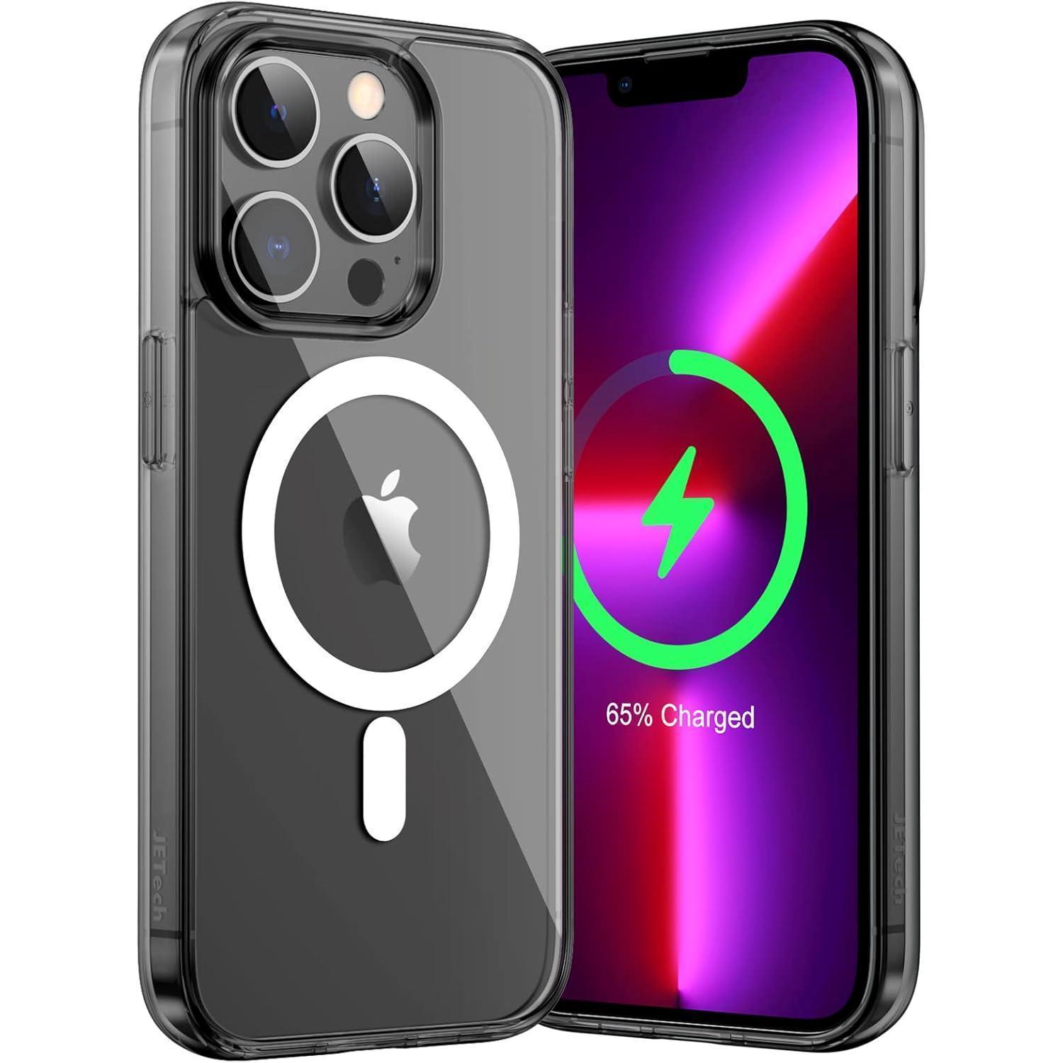 Handyhülle Iphone 13 Pro Magsafe Stoßfest Transparent Schwarz