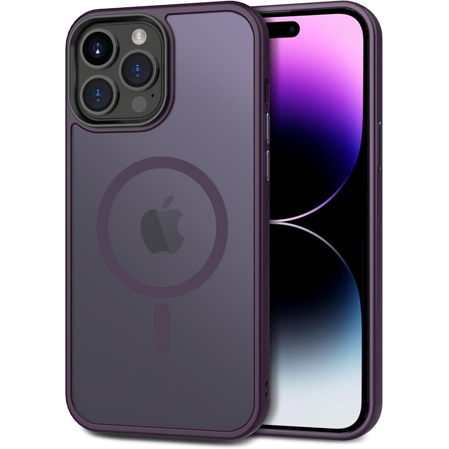 Handyhülle Iphone 14 Pro Magsafe Stoßfest Iphone 14 Pro Dunkel Violett