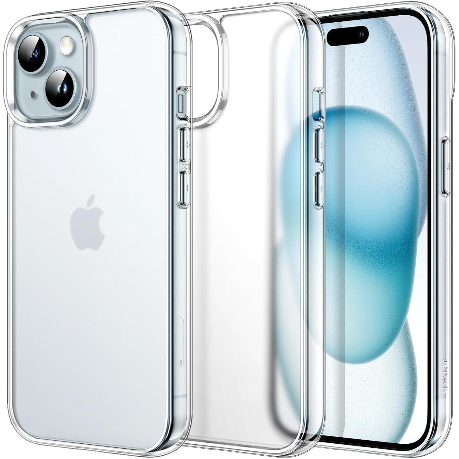 Handyhülle Iphone 15 6,1 Zoll Stoßfest Kratzfest Matt Translucent